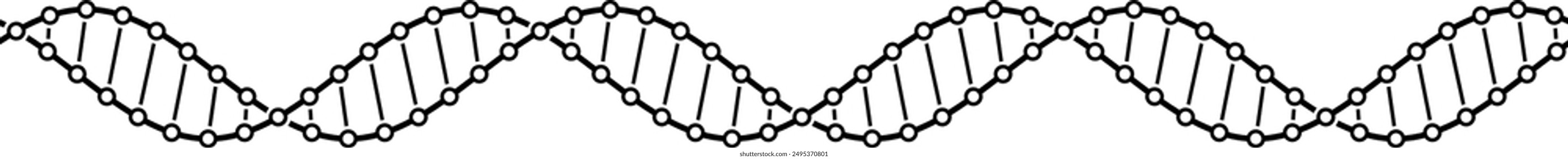 Seamless tileable illustration of a DNA molecule double helix fragment