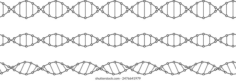 Seamless tileable illustrations of DNA strand fragments