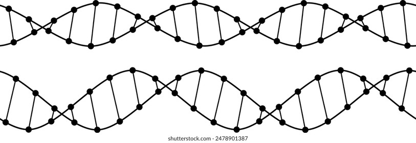 Seamless tileable illustrations of DNA strand fragments