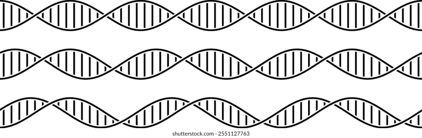 Seamless tileable illustrations of DNA strand fragments