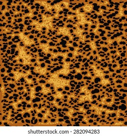 Seamless tileable leopard animal print pattern vector