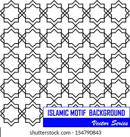Seamless tile-able symmetrical vector pattern arabic islamic pattern background