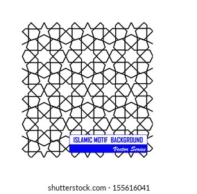 Seamless tile-able symmetrical vector pattern arabic islamic pattern background