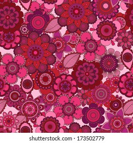 Seamless Tileable Vector Floral Background