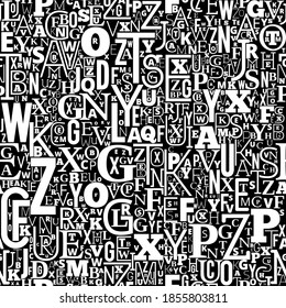 Seamless tiled background, code from different letters