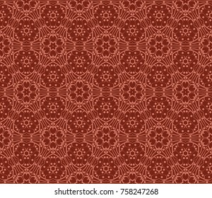 Seamless tiled pattern. Classical geometric flower vector design. Modern fashion illustration