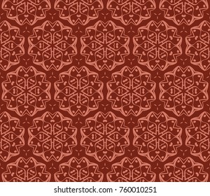 Seamless tiled pattern. Classical geometric flower vector design. Modern fashion illustration