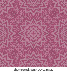 Seamless tiled pattern with floral motives. Vector illustration for print, wallpaper, textile, fabric