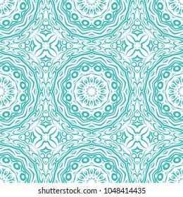 Seamless tiled pattern with floral motives. Vector illustration for print, wallpaper, textile, fabric