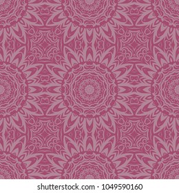 Seamless tiled pattern with floral motives. Vector illustration for print, wallpaper, textile, fabric
