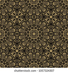 Seamless tiled pattern with floral motives. Vector illustration for print, wallpaper, textile, fabric