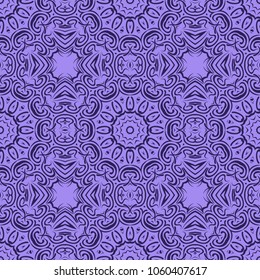 Seamless tiled pattern with floral motives. Vector illustration for print, wallpaper, textile, fabric
