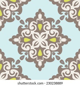 Seamless tiled pattern Royal luxury classical damask vector design