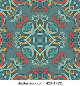 Seamless tiled pattern Royal luxury classical damask vector design