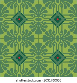 Seamless tiled pattern. Vintage Art Deco style. Geometric decorative background.