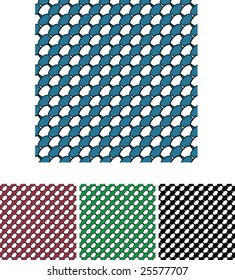 Seamless tiled patterns in several colors - vector illustrations