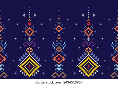 Seamless tiles pixcel. Mosaic pattern for ceramic in dutch, portuguese, spanish, italian style, Vector Tile Pattern, Lisbon Arabic Floral Mosaic, seamless pattern pixcel style, ethnic geometry, ethnic