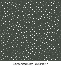 Seamless timber green chaotic tileable polka dot pattern vector
