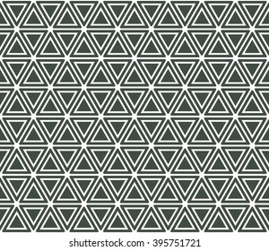 Seamless timber green hexagonal ethnic pattern vector