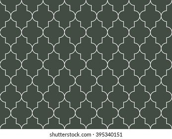 Seamless timber green moroccan pattern vector