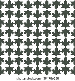 Seamless timber green op art classical islamic geometric pattern vector