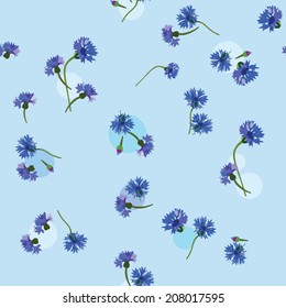 seamless tiny cornflowers pattern background,flower,floral