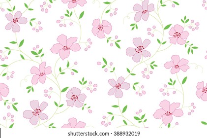 seamless tiny cute flower pattern background