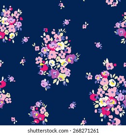 seamless tiny cute flower,floral vector pattern background