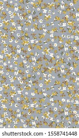 Seamless Tiny Floral Pattern Fashionable Colors Endless Design Vector