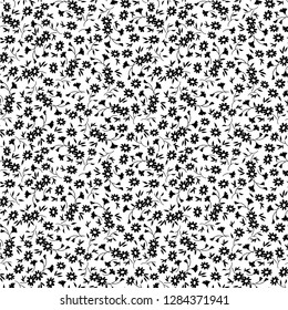 Seamless Tiny Flower Pattern With White Background