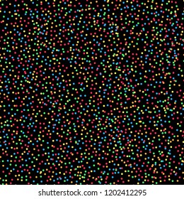 Seamless tiny print pattern with colorful dots in simple flat style