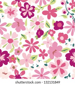 seamless tiny spring flower pattern background