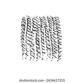 Seamless tire track set with grunge texture and rubber detail. Car trace design for automotive visuals. Use this transparent for roads, speed, or transport themes.