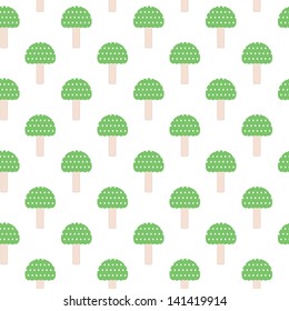 Seamless toadstool pattern