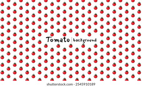 Seamless tomato pattern with natural elements isolated on white background.  Fruits vegetables wallpaper.