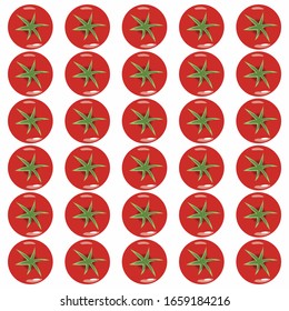 Seamless tomatoes pattern for background. vector illustration