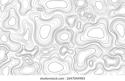 Seamless topographic contour map background for outdoor and hiking themes, 