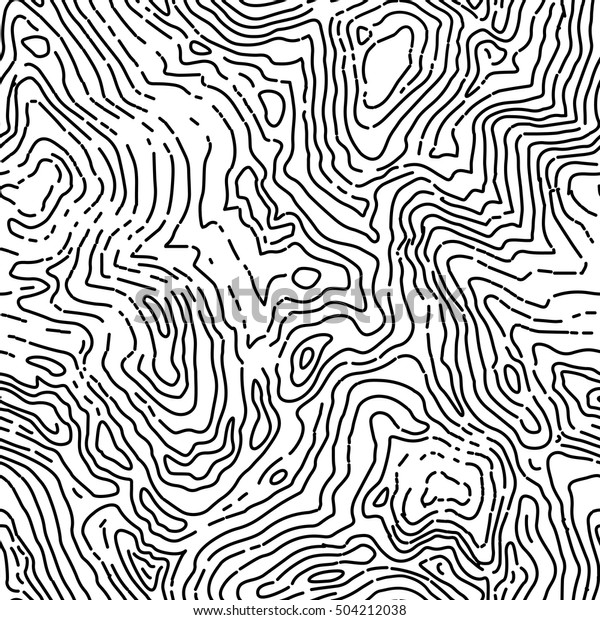 Seamless Topographic Contour Map Pattern Vector Stock Vector (Royalty ...