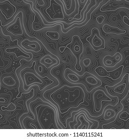 Seamless topographic map contour background. Topo map with elevation. Contour map vector. Geographic World Topography seamless texture vector illustration .