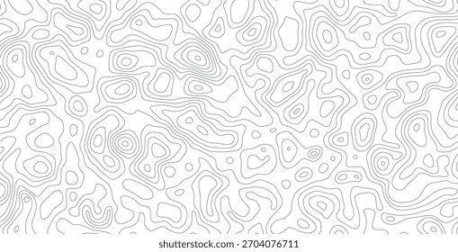 Líneas de mapa topográfico sin fisuras con caminos de terreno.