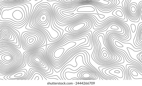 Textura de mapa topográfico sin fisuras. Fondo de contorno de mapa de topografía de línea, cuadrícula geográfica. Sendero de montaña sobre terreno.