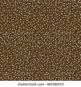 Seamless topping pattern on chocolate background