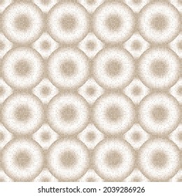 Seamless tori pattern with variegated ripples on top. White and beige shades.