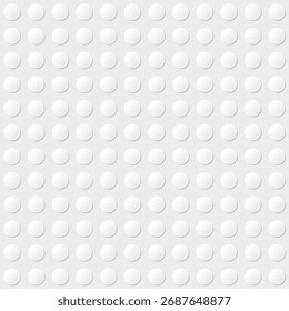 Seamless toy block background. Grey plastic toy brick construction plate vector design.