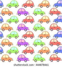 Seamless toy car background for baby boy.