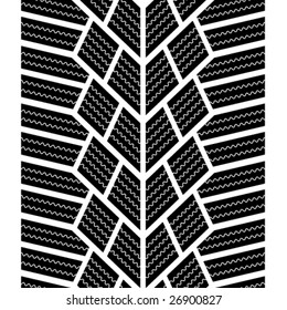seamless trace of the snow tyre