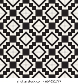 Seamless tracery pattern. Repeated stylized lattice. Symmetric geometric abstract wallpaper. Trellis ethnic motif. Vector illustration