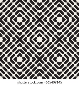 Seamless tracery pattern. Repeated stylized lattice. Symmetric geometric abstract wallpaper. Trellis ethnic motif. Vector illustration