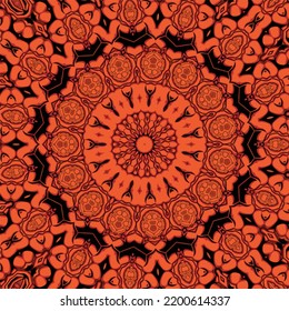 Seamless tracery tile mehndi design. Ethnic ornament, colorful doodle symmetry texture