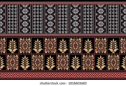 Seamless traditional Asian border design